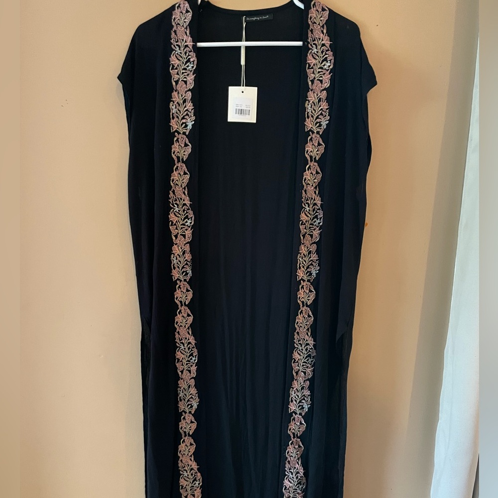 Long Floral Cardigan Shawl NWT